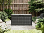 Outdoor Storage Box, Resin Deck Boxes Indoor and outdoor, Waterproof Storage Box Lockable Lid (Black, 70 Gallon) - Image 6