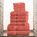 SUPERIOR Egyptian Cotton Solid Towel Set, Washcloths 13” x 13”, Hand Towels 20” - Image 2