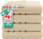 American Soft Linen Luxury 4 Piece Bath Towel Set, 600 GSM 100% Cotton Turkish by AmericanSoftLinen