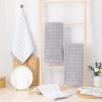 Homaxy 100% Cotton Terry Kitchen Towels, Checkered Designed, Soft and Super - Image 6