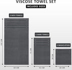 Utopia Towels 8-Piece Luxury Towel Set, 2 Bath Towels, 2 Hand Towels, and 4 - Image 2