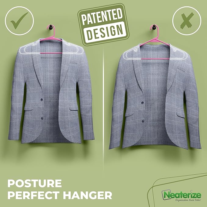 NEATERIZE Clothes Hangers Plastic 20 Pack - Image 4