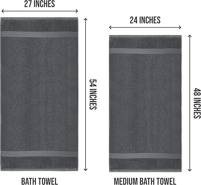 Utopia Towels 6 Pack Bath Towel Set, 500 GSM 100% Ring Spun Cotton Medium - Image 2