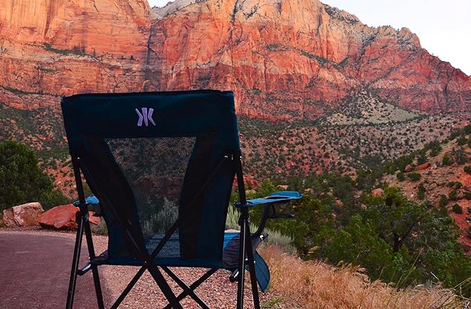 Kijaro Dual Lock Portable Camping Chairs - Enjoy the Outdoors with a Versatile Folding Chair, Sports, Outdoor & Lawn - Dual Lock Feature – Cayman Blue Iguana - Image 2