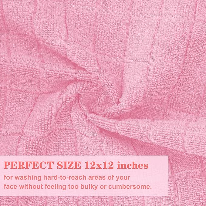HOMERHYME Microfiber Washcloths, 50 Pack Wash Cloths Face Towel, Soft Lint Free - Image 2