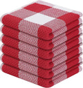 Homaxy 100% Cotton Waffle Weave Check Plaid Dish Cloths, 12 x 12 Inches by Homaxy