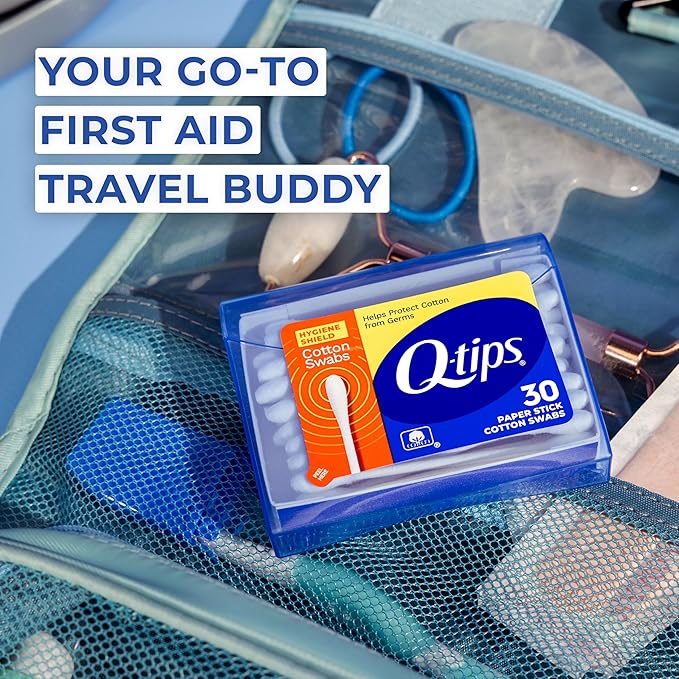Q-Tips Cotton Swabs, Hygiene Shield Travel Size Toiletries, - Image 4