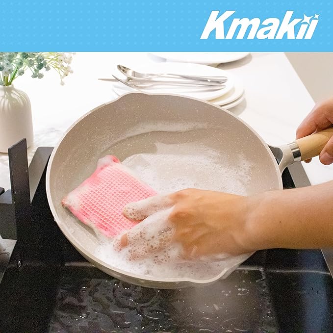 KMAKII Bamboo Kitchen Sponges Dish Sponge Super Absorbent Natural Dish Sponges - Image 7