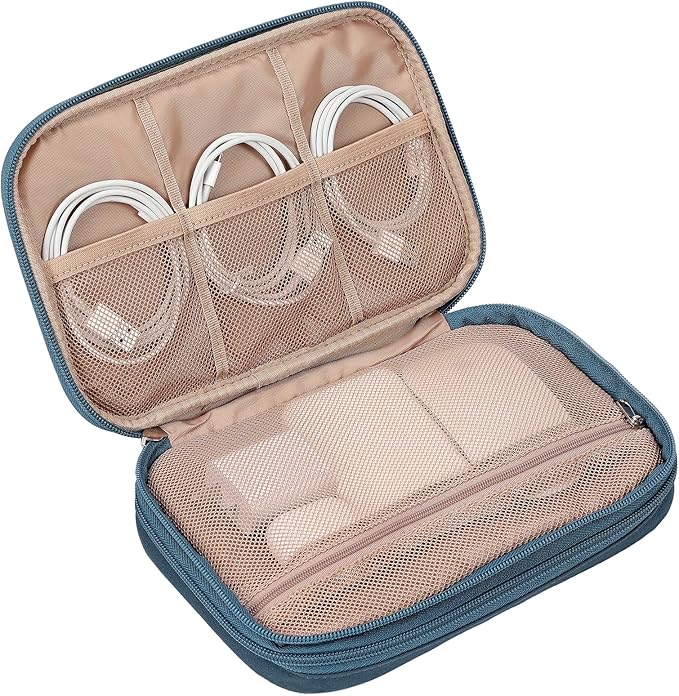 NISHEL Travel Cord Organizer Case, Double Layers Tech Electronic Bag, Essentials - Image 5