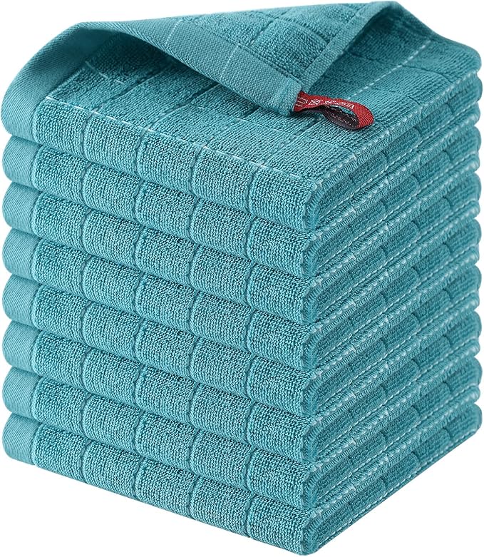 Homaxy 100% Cotton Terry Kitchen Dish Cloths, Ultra Soft and Absorbent Dish by Homaxy