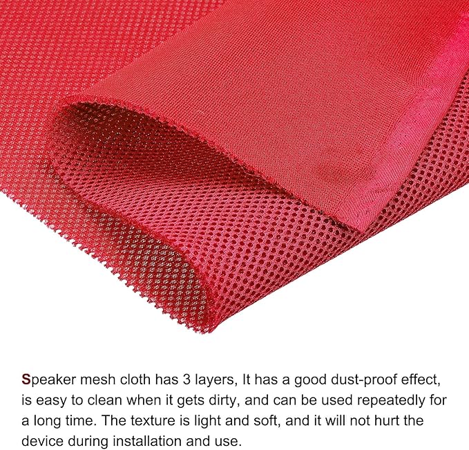 MECCANIXITY Speaker Grill Cloth 20 x 63 Inch Stereo Mesh Fabric Protective - Image 3