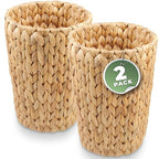 2-Pack Wicker Trash Cans by 84ECO