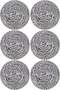 Stainless Steel Scourer Heavy Duty Scrubber Pads Steel Wool Pack of 6 by Carrie+Joe