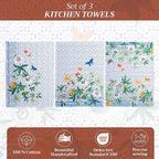 Maison d' Hermine Kitchen Towels Set of 3 100% Cotton 27.50" x 20" Reusable - Image 2