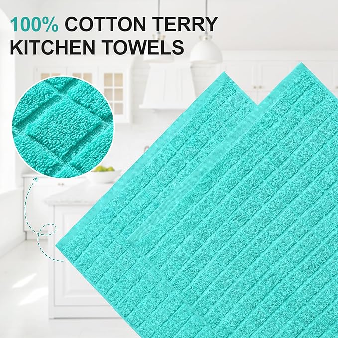 Homaxy Premium Cotton Kitchen Towels 16"x 28", Large Natural Ring Spun 390 GSM - Image 2