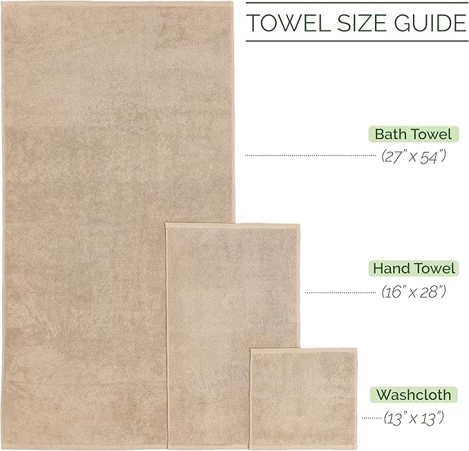 Elegant Comfort Luxury 6-Piece Towel Set, Premium Soft 100% Turkish Cotton - Image 3