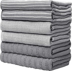Premium Kitchen Towels | Large Cotton Dish Towels | Flat & Terry Highly - Image 6