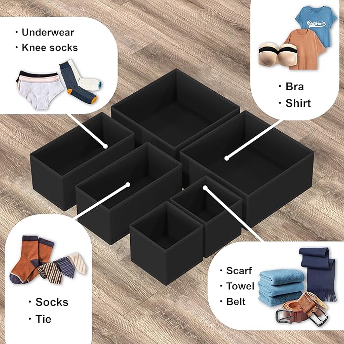 SIMPLE HOUSEWARE Foldable Drawer Organizer - Image 4