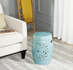 Safavieh Flora Glazed Ceramic Decorative Garden Stool, Blue - Image 5