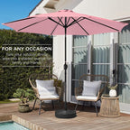 Best Choice Products 10ft Outdoor Table Compatible Steel Polyester Market Patio Umbrella w/Crank and Easy Push Button Tilt - Image 3