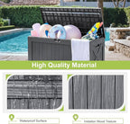 Greesum 120 Gallon Deck Box, Resin Outdoor Storage Container for Patio Furniture, Garden Tools, Pool Accessories, Weatherproof, Lockable, Gray - Image 4