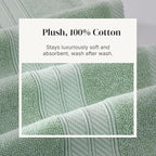 Modern Threads Trefoil Filigree 6-Piece 100% Cotton Towel Set – Reversible Yarn - Image 5