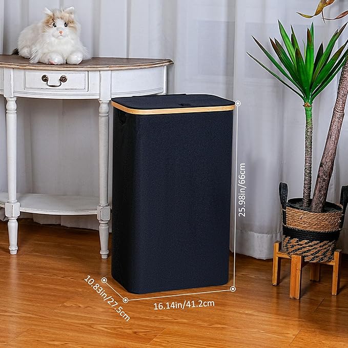 75L Slim Laundry Hamper, Narrow Laundry Basket - Image 2