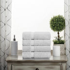 SUPERIOR Egyptian Cotton Pile Hand Towel Set of 4, Ultra Soft Luxury Towels - Image 2