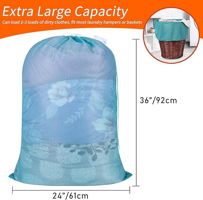 Polecasa Heavy Duty Diamond Large Mesh Laundry Bag - Image 3
