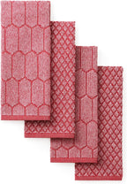 Martha Stewart Honeycomb Chambray Textured Kitchen Towel 4-Pack Set, 100% Cotton by MarthaStewart