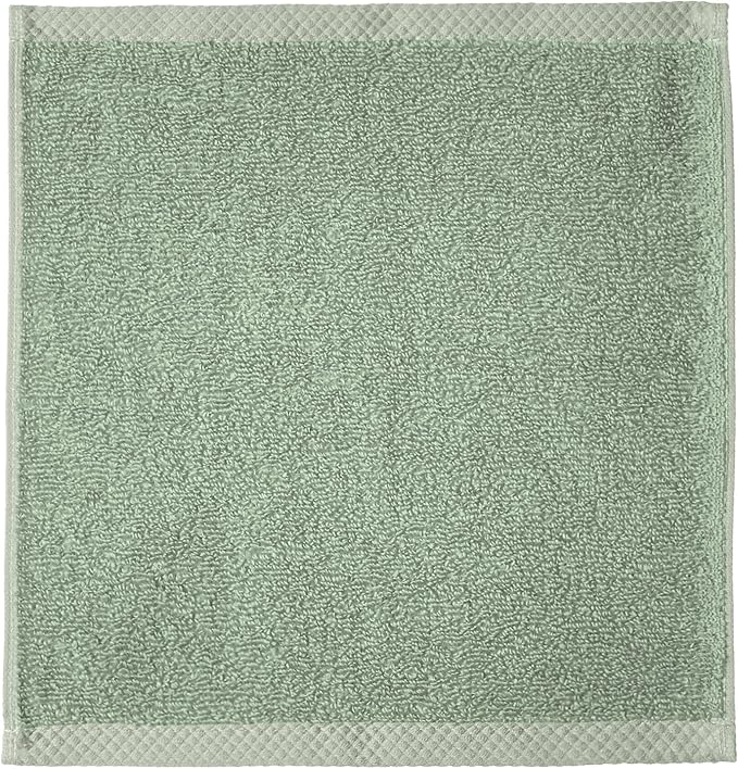 Amazon basics cotton washcloths, Lightweight quick-dry, seafoam green - Image 5