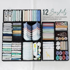 NEATERIZE Drawer Organizer Clothes Set of 12 Black - Image 4
