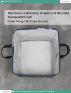 FANKANG Square Nursery Hamper Storage Bins Canvas Laundry Basket Foldable - Image 8