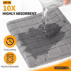 HOMERHYME Microfiber Hand Bath Towels, 6 Pack 25''*15'' Grey Bathroom Hand - Image 5