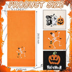 3 Pcs Halloween Hand Towels for Bathroom Embroidered Pumpkin Ghost Skull - Image 3
