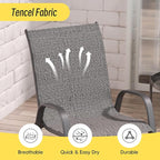 Betterhood Patio Chairs Set of 6, Stackable Outdoor Dining Chairs Set with Breathable Seat Fabric, All-Weather Powder-Coated Metal Frame for Deck, Pool Side and Backyard, 350LBS Capacity - Image 6