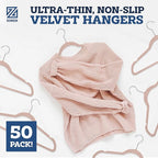 ZOBER Blush Velvet Hangers 50 Pack - Image 2