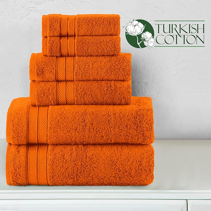 Elegant Comfort Luxury 6-Piece Towel Set, Premium Soft 100% Turkish Cotton - Image 5
