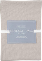 KAF Home Set of 12 Flat Flour Sack Embroidery/Craft Gray Kitchen Towels - Image 2