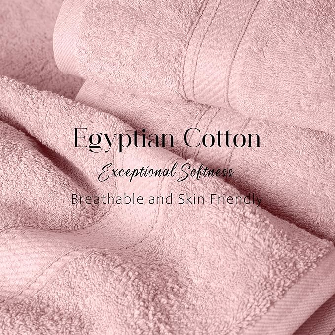 SUPERIOR Egyptian Cotton Pile 6 Piece Towel Set, Includes 2 Bath, 2 Hand - Image 5