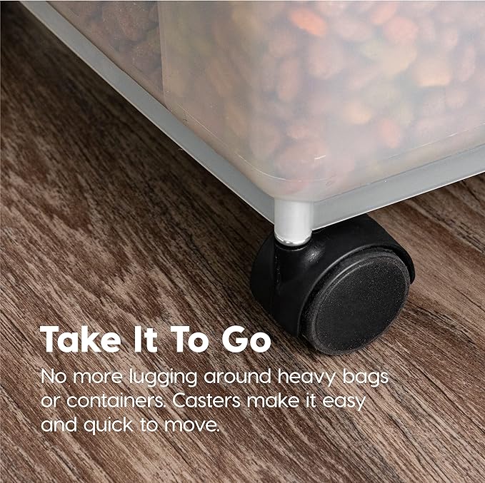 IRIS USA Airtight Dog Food Storage Container, WeatherPro, Removable Wheels - Image 5