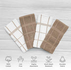 100% Cotton Terry Dish Towels, 4 pack16 x26 Inches, Super Soft and Absorbent - Image 3