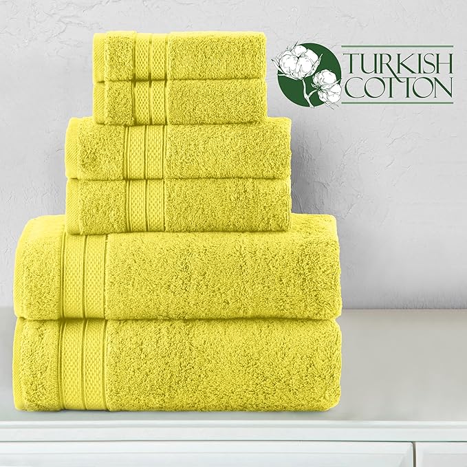 Elegant Comfort Luxury 6-Piece Towel Set, Premium Soft 100% Turkish Cotton - Image 5