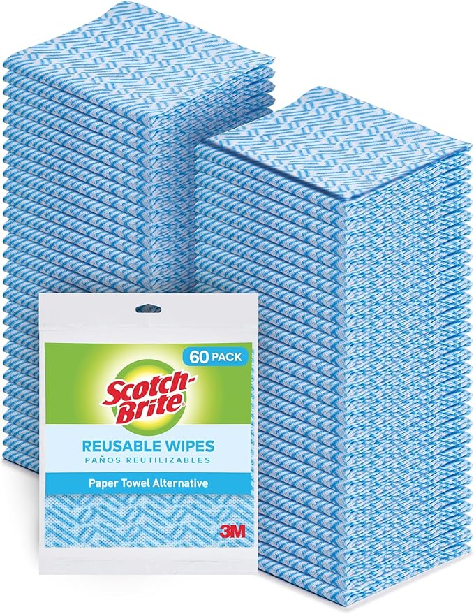 Scotch-Brite High Performance Kitchen Wipes, 5-Wipes/Bag, 12 Bags/Case by Scotch-Brite