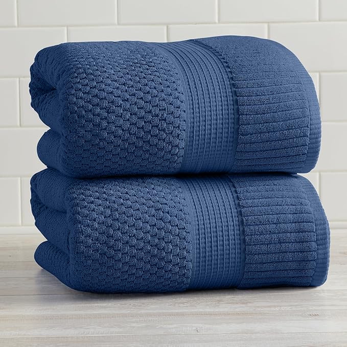 NY Loft 100% Cotton 2 Pack Bath Sheet Towel Set | Super Soft & Absorbent - Image 7