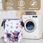 Highland Cow Laundry Basket Cow Animal Foldable Oxford Cloth Funny Tote Bag - Image 7