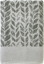 SKL Home Distressed Leaves 100% Turkish Cotton Premium Bath Towel, 600 GSM by SKLHomebySaturdayKnightLtd