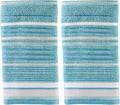 SKL Home Seabrook Stripe 100% Cotton Premium 2-Piece Hand Towel Set, 550 GSM by SKLHomebySaturdayKnightLtd