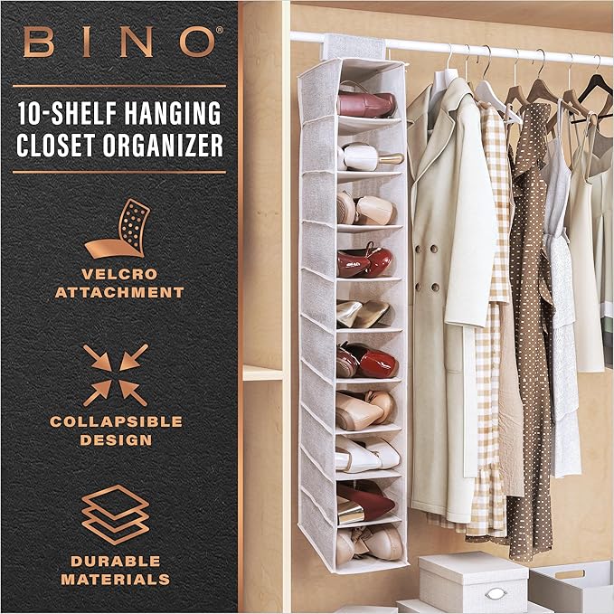 BINO 10-Shelf Shoe Closet Organizer - Image 3
