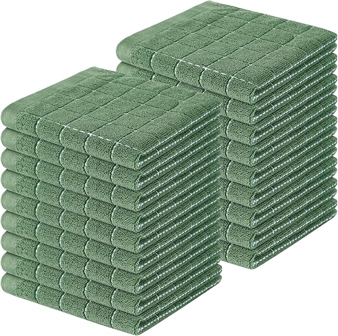 Homaxy 100% Cotton Terry Kitchen Dish Cloths, Ultra Soft and Absorbent Dish by Homaxy